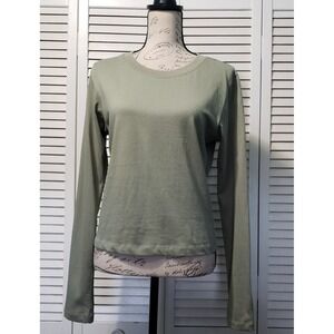 DL1961 Pullover Top Women's Size Small Sage Green Casual Crew Neck Long Sleeve
